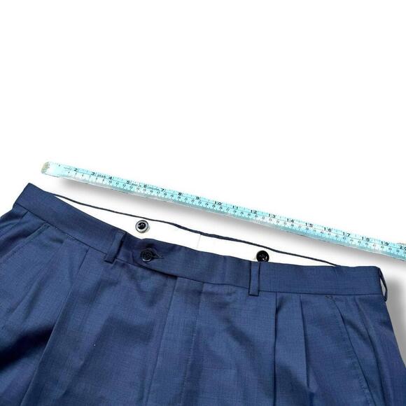 VTG Jack Victor Blue Wool Two Piece Suit 43R Jacket 37R Pants Made inCanada Work - Picture 15 of 15